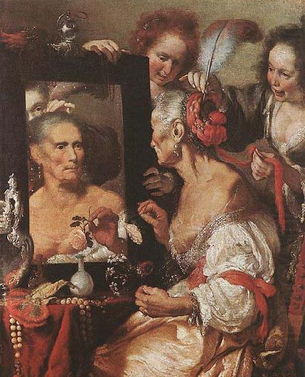 Old Woman at the Mirror, STROZZI, Bernardo